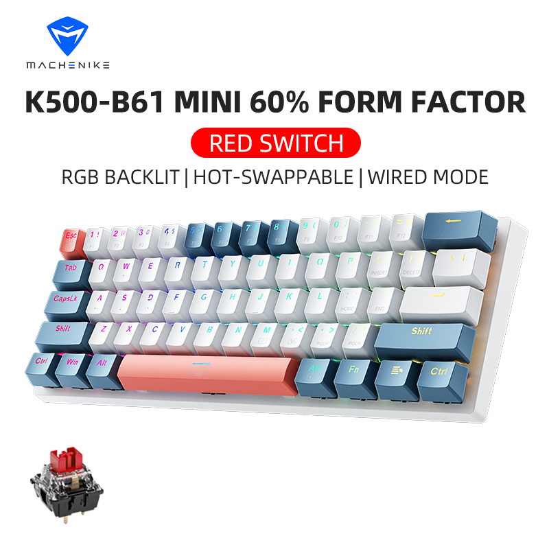 Gaming Keyboard And Mouse For Xbox - K500-B61 Machenike Mini Mechanical Keybaord 60%
