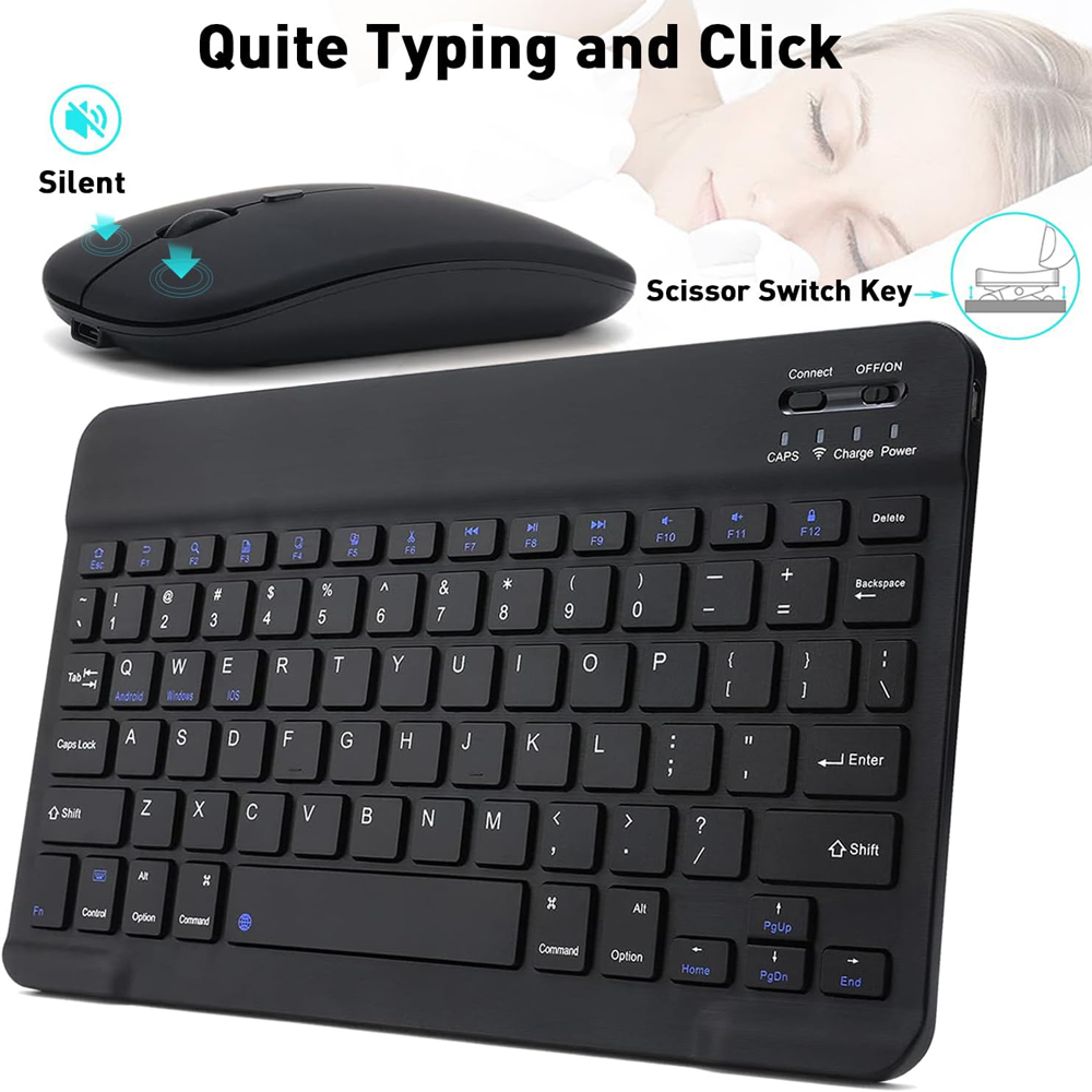Gaming Keyboard And Mouse Wireless - 10 lnch Wireless Bluetooth Mini Keyboard