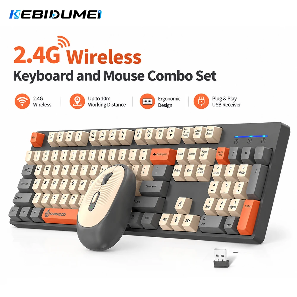 Gaming Keyboard Mouse And Headset Combo - KEBIDUMEI 2.4G Wireless Keyboard and Mouse