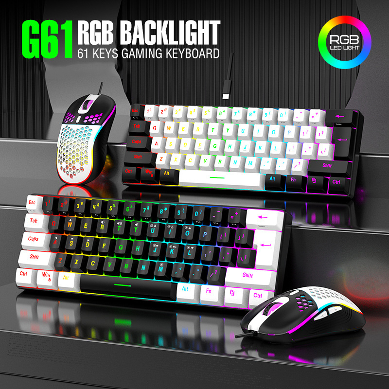 Gaming Keyboard Mouse And Headset Combo - Keyboard and Mouse Sets 60% RGB