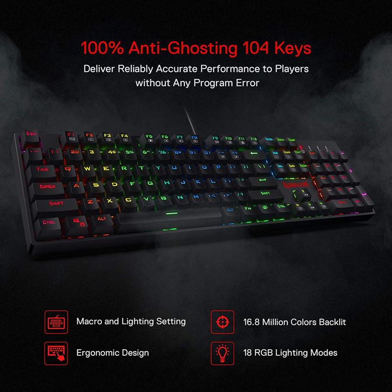Redragon K582 SURARA RGB LED B - đánh giá và giá Gaming Keyboard Mouse And Headset Combo