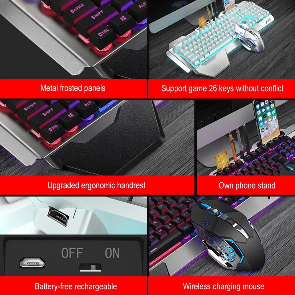 K680 Rechargeable 2.4G wireles - đánh giá và giá Gaming Keyboard Bluetooth
