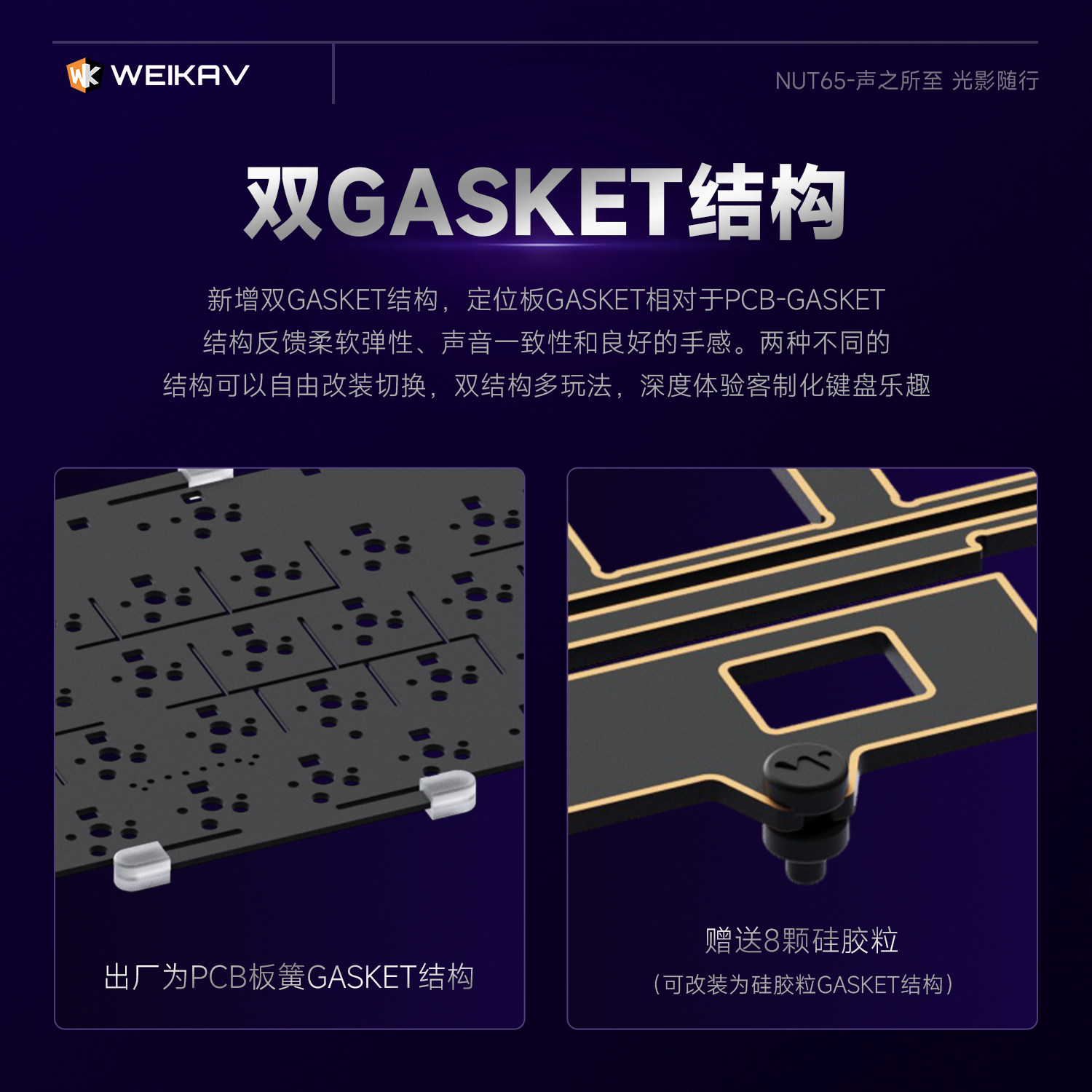 New Weikav Nut65 Aluminum Mech - đánh giá và giá Gaming Keyboard Bluetooth