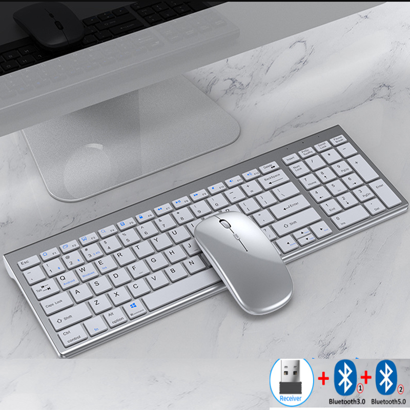 Jomaa Slim Rechargeable Blueto - đánh giá và giá Gaming Keyboard Mouse And Headset Combo