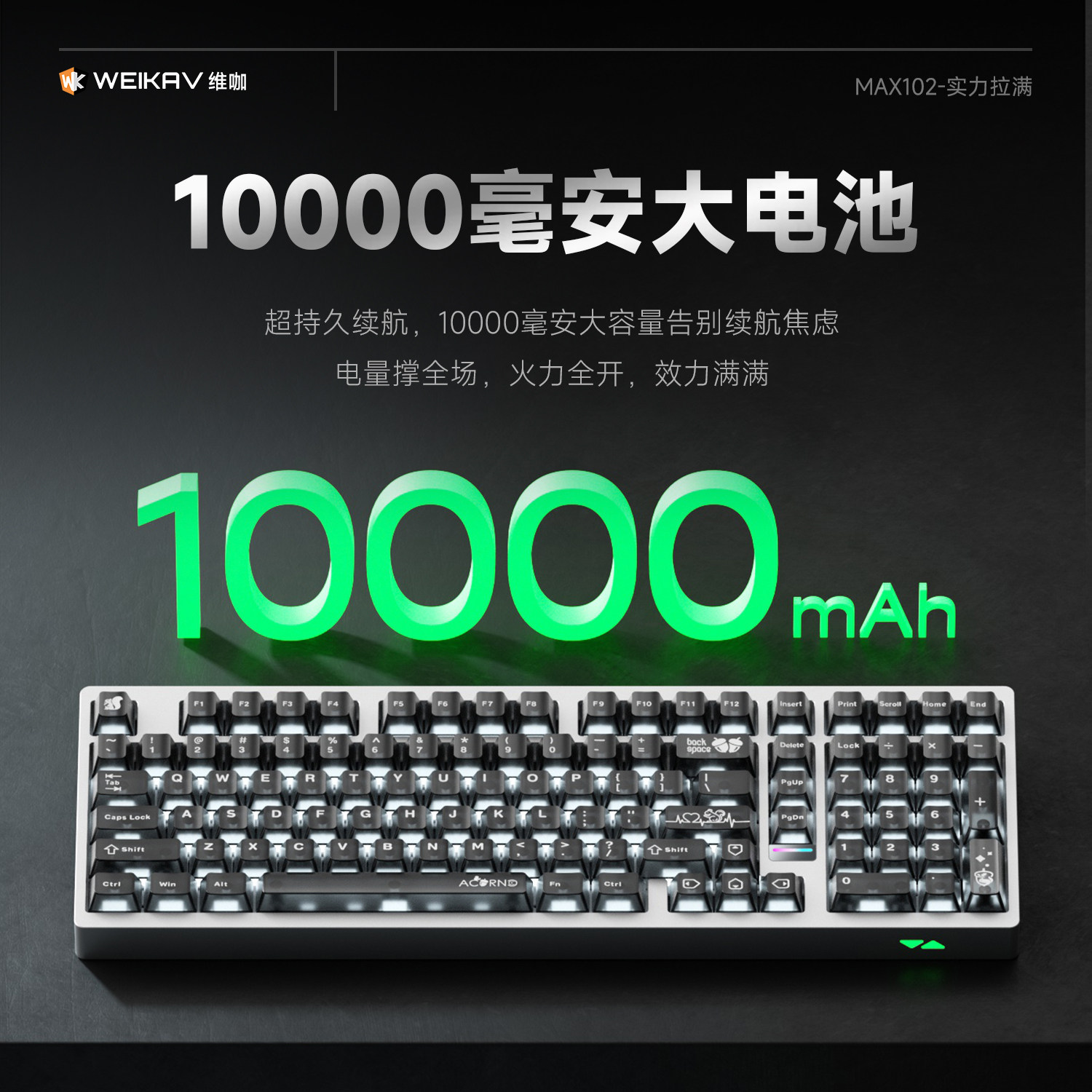 Weika Max102 Aluminum Case Wir - đánh giá và giá Gaming Keyboard Bluetooth