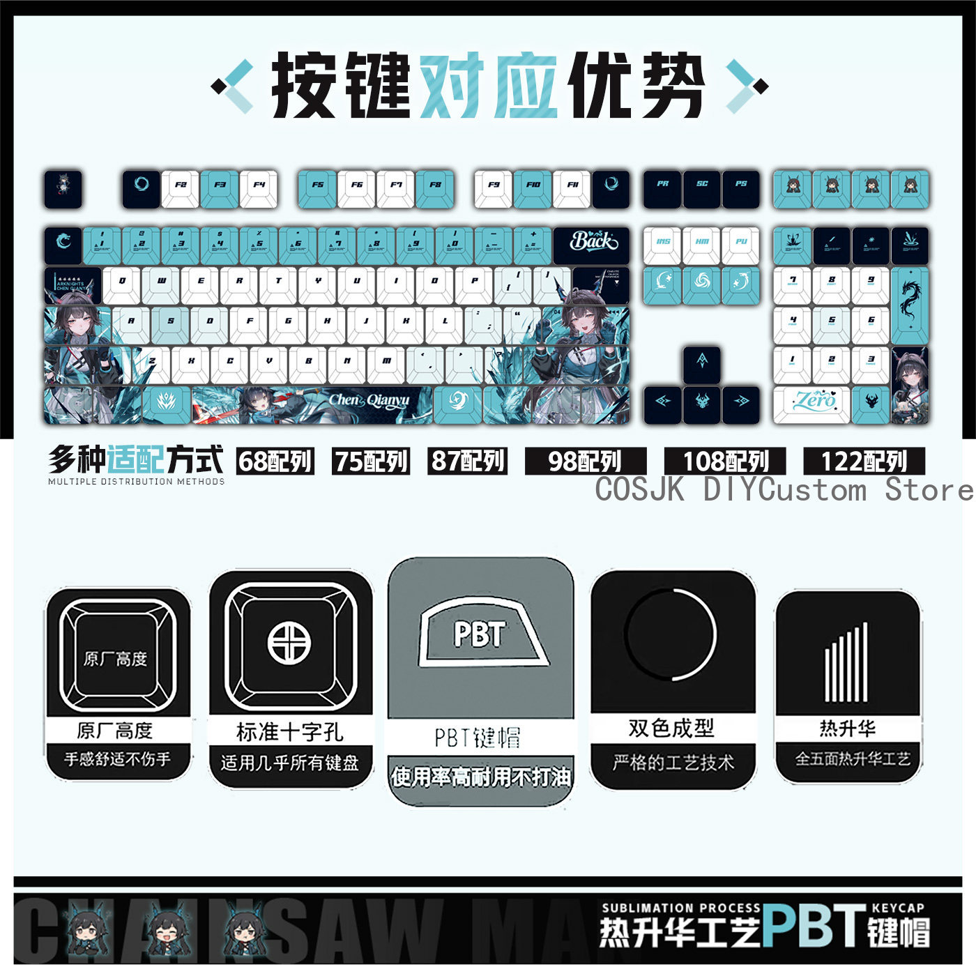 122 Keys Anime Chen Qianyu Ark - đánh giá và giá Gaming Keyboard Top