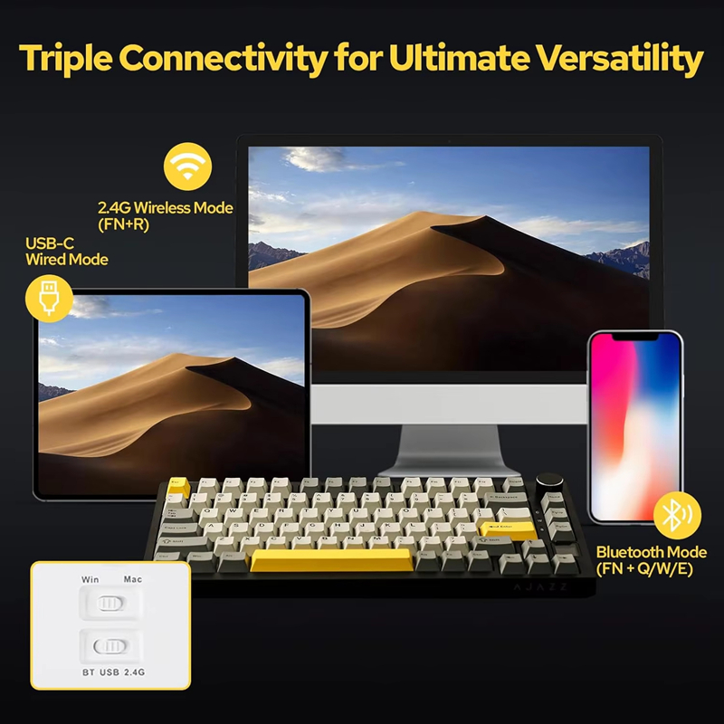 AK820/AK820Pro Gaming Mechanic - đánh giá và giá Gaming Keyboard Bluetooth