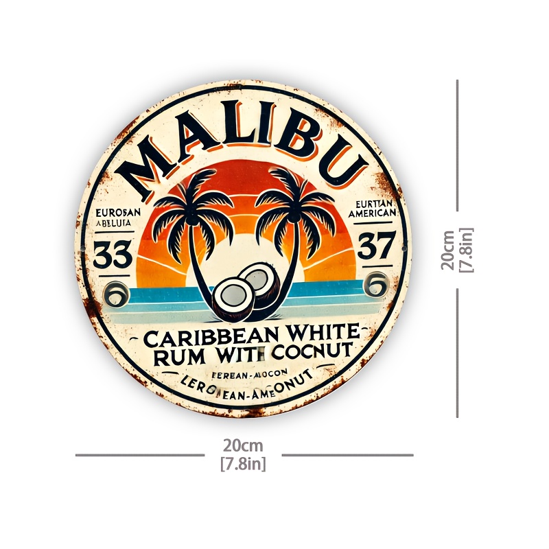 Vintage Malibu Rum Coconut Alu - đánh giá và giá Brass Weight Plate