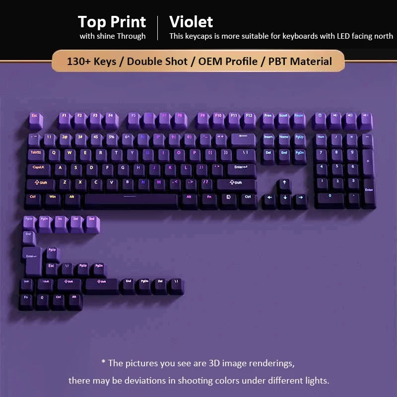 Custom Gradient Violet OEM Pro - đánh giá và giá Gaming Keyboard Top