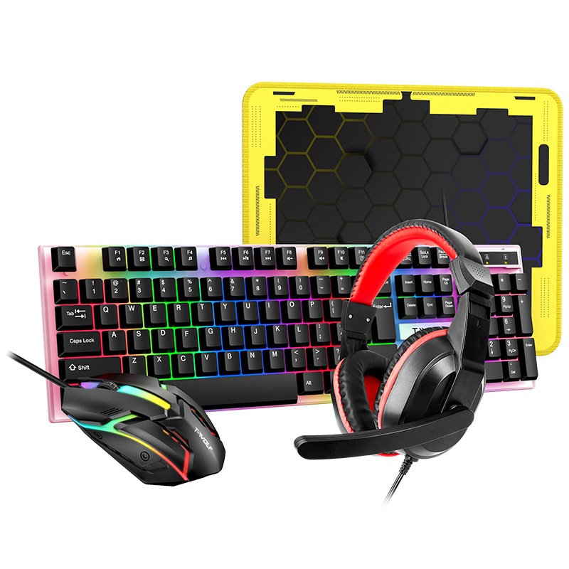 Spanish Russian Keyboard Layou - đánh giá và giá Gaming Keyboard Mouse And Headset Combo