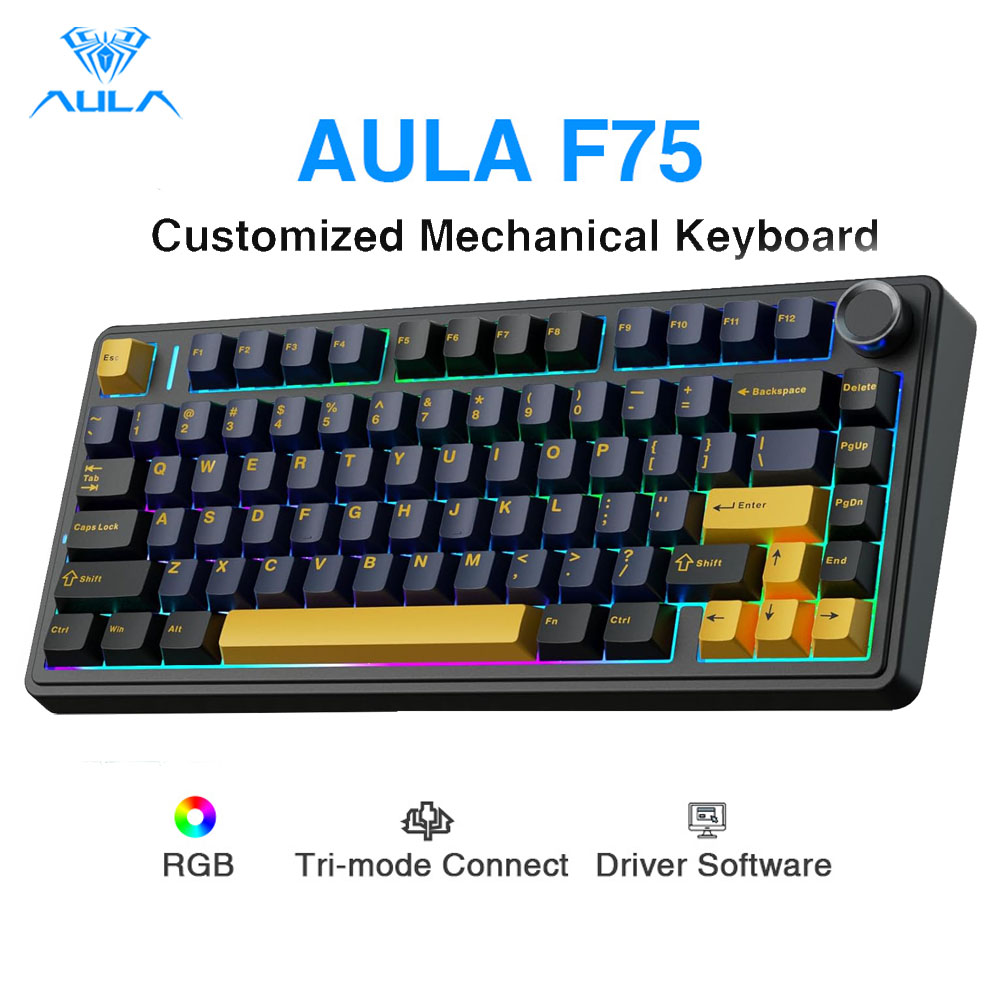 Aula F75 Mechanical Keyboard,  - đánh giá và giá Gaming Keyboard No Number Pad