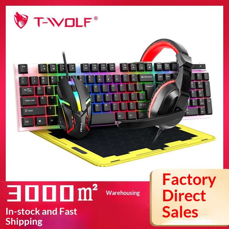 T-Wolf Tf240 4 In 1 Spanish Ga - đánh giá và giá Gaming Keyboard Mouse And Headset Combo