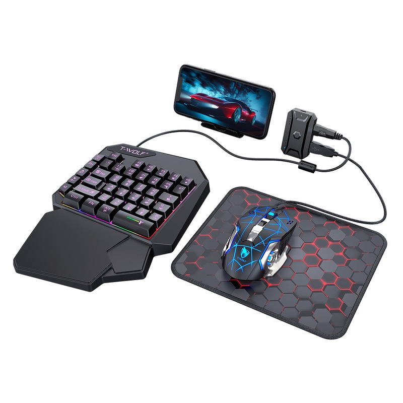 T-Wolf Tf950 5 In 1 One Handed - đánh giá và giá Gaming Keyboard And Mouse For Xbox