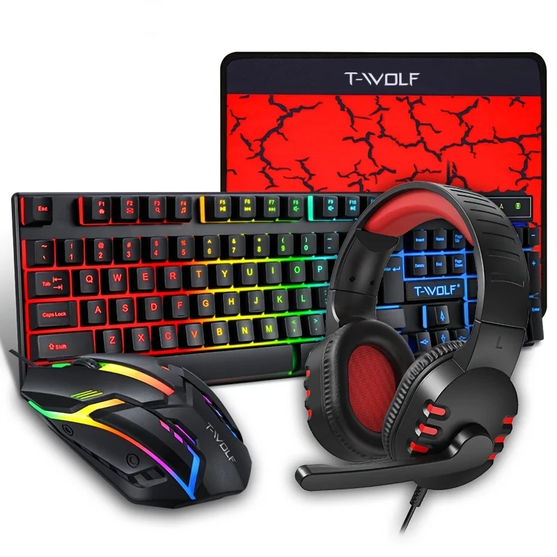 2026 4-In-1 Wired Gaming Keybo - đánh giá và giá Gaming Keyboard Mouse And Headset Combo
