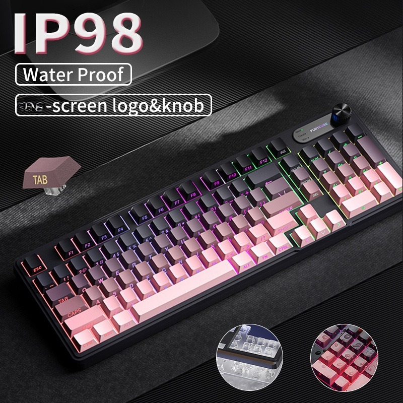 RGB IP98 teclado low profille  - đánh giá và giá Gaming Keyboard Ip98